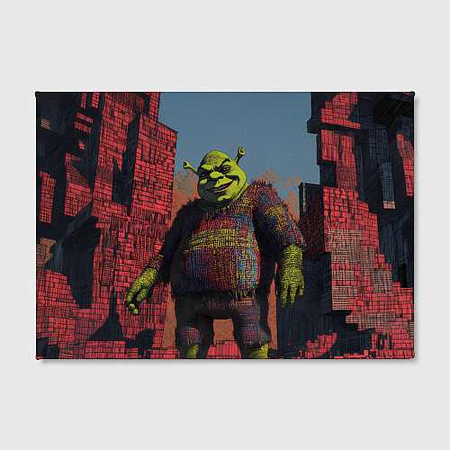 Картина прямоугольная Шрек из кубиков / 3D-принт – фото 2