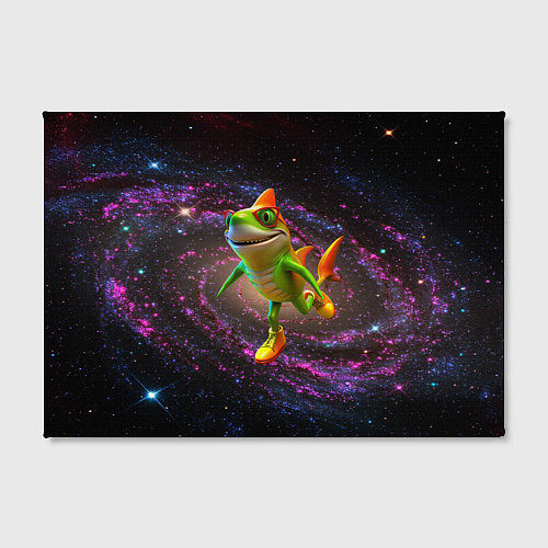 Картина прямоугольная Тралалеро тралала в космосе / 3D-принт – фото 2