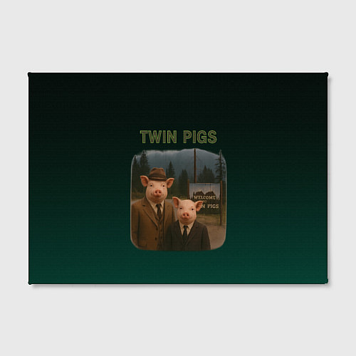 Картина прямоугольная Twin Pigs пародия / 3D-принт – фото 2