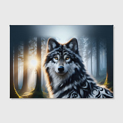 Холст прямоугольный Морда волка - Россия, цвет: 3D-принт — фото 2