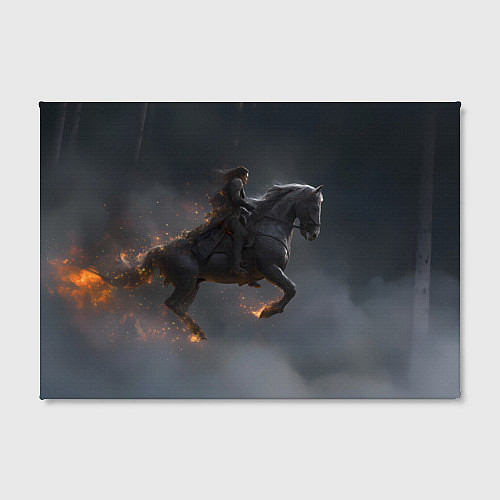 Картина прямоугольная Летящая лошадь с искрами / 3D-принт – фото 2