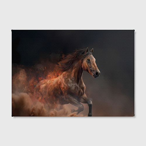 Картина прямоугольная Бегущая лошадь / 3D-принт – фото 2