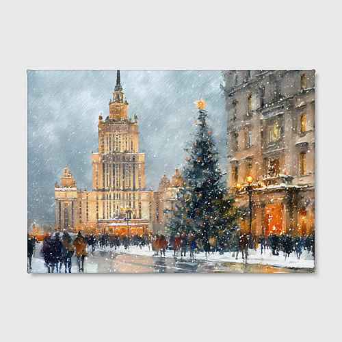 Картина прямоугольная Новогодняя Москва / 3D-принт – фото 2