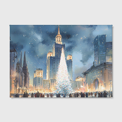 Картина прямоугольная Новый год в Москве / 3D-принт – фото 2