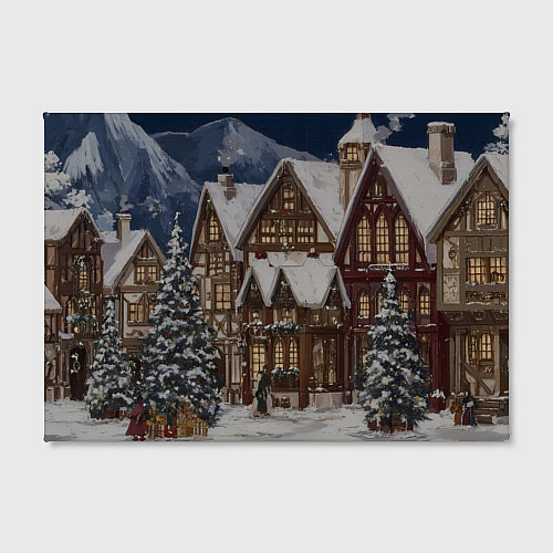Картина прямоугольная Новогодние дома / 3D-принт – фото 2