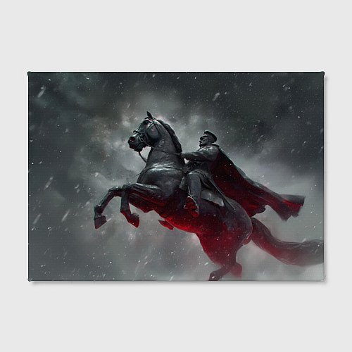 Картина прямоугольная Всадник в плаще на коне / 3D-принт – фото 2