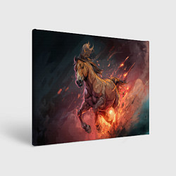 Холст прямоугольный Огненная лошадь, цвет: 3D-принт