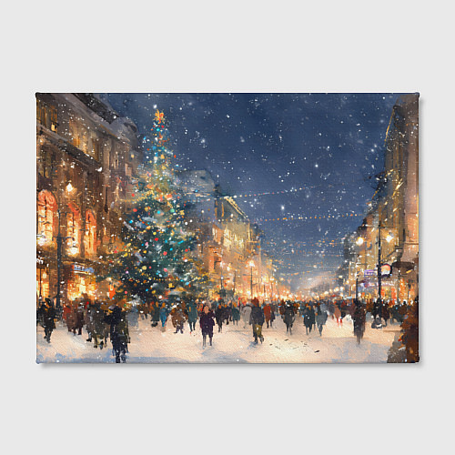 Картина прямоугольная Новый год в Москве новогодняя елка / 3D-принт – фото 2