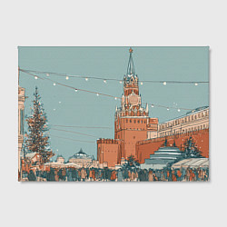 Холст прямоугольный Праздничная атмосфера на новый год, цвет: 3D-принт — фото 2