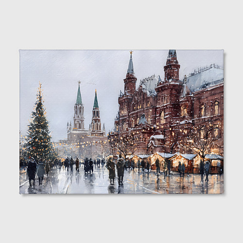 Картина прямоугольная Московский новогодний день / 3D-принт – фото 2