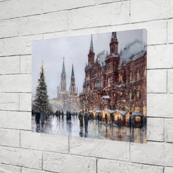 Холст прямоугольный Московский новогодний день, цвет: 3D-принт — фото 2