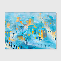 Холст прямоугольный Новогодние Московские домики, цвет: 3D-принт — фото 2