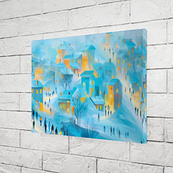 Холст прямоугольный Новогодние Московские домики, цвет: 3D-принт — фото 2