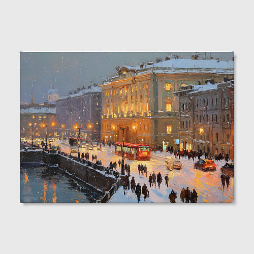 Картина прямоугольная Предновогодний Санкт-Петербург / 3D-принт – фото 2