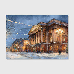 Холст прямоугольный Новогодний Санкт-Петербург, цвет: 3D-принт — фото 2