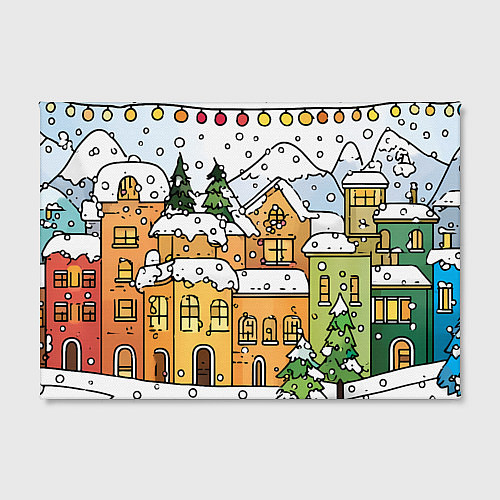 Картина прямоугольная Новогодний снегопад / 3D-принт – фото 2