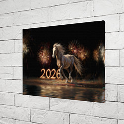 Холст прямоугольный 2026 Лошадь на фоне салюта, цвет: 3D-принт — фото 2