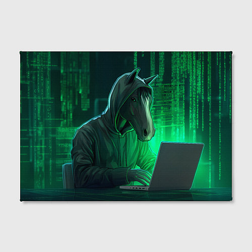Картина прямоугольная Конь хакер / 3D-принт – фото 2