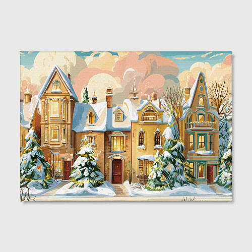 Картина прямоугольная Новогодний город / 3D-принт – фото 2