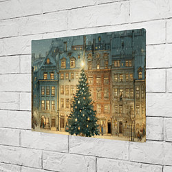 Холст прямоугольный Новогодний старый город, цвет: 3D-принт — фото 2