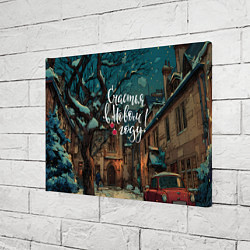 Холст прямоугольный Счастья в новом году - ламповый двор, цвет: 3D-принт — фото 2