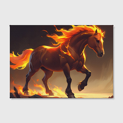 Картина прямоугольная Благородная огненная лошадь / 3D-принт – фото 2