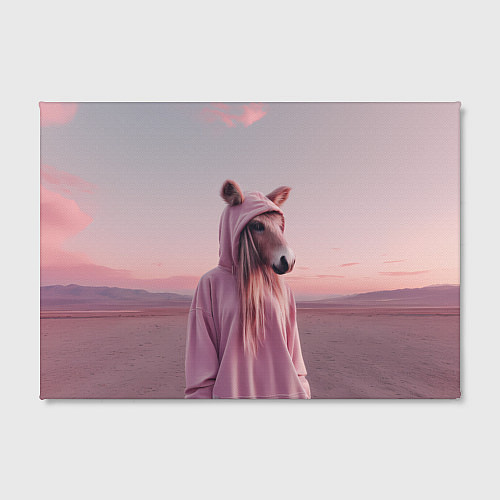 Картина прямоугольная Лошадка в худи / 3D-принт – фото 2