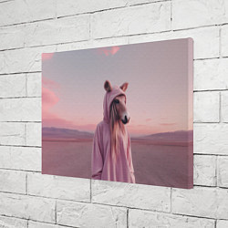 Холст прямоугольный Лошадка в худи, цвет: 3D-принт — фото 2