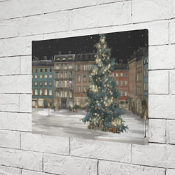 Холст прямоугольный Елка во дворе, цвет: 3D-принт — фото 2