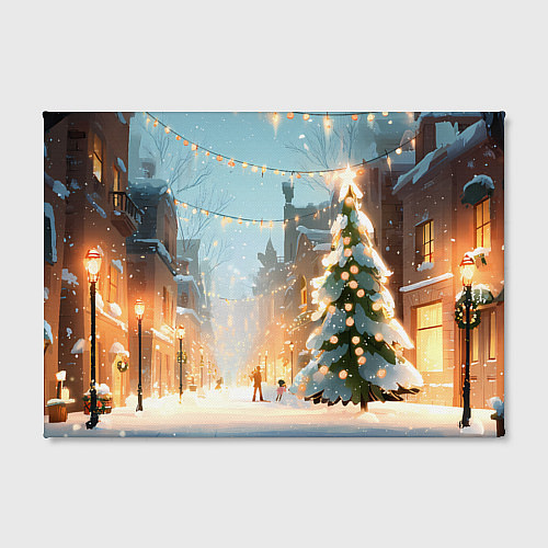 Картина прямоугольная Новогодняя елочка / 3D-принт – фото 2