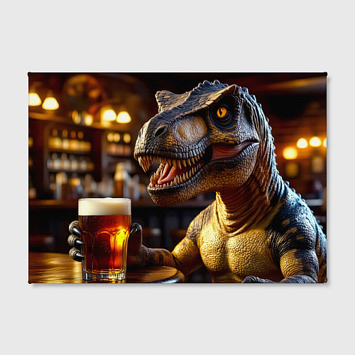 Картина прямоугольная Тирекс в пивбаре / 3D-принт – фото 2