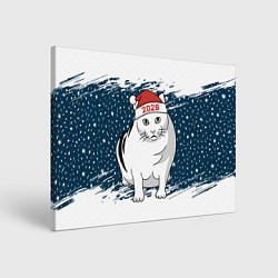 Холст прямоугольный Кот Бендер - 2026, цвет: 3D-принт