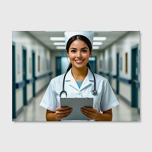 Картина прямоугольная Медицинская сестра с улыбкой / 3D-принт – фото 2