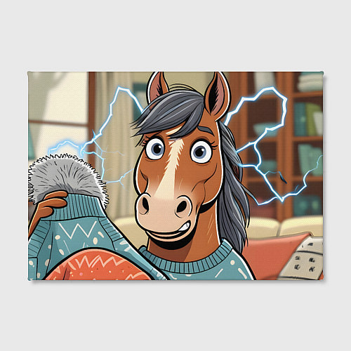 Картина прямоугольная Конь и недоразумение / 3D-принт – фото 2