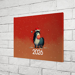 Холст прямоугольный Новый год - лошадка 2026, цвет: 3D-принт — фото 2
