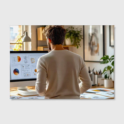 Картина прямоугольная Креативный процесс дизайнер за работой / 3D-принт – фото 2
