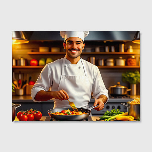 Картина прямоугольная Шеф-повар в деле / 3D-принт – фото 2