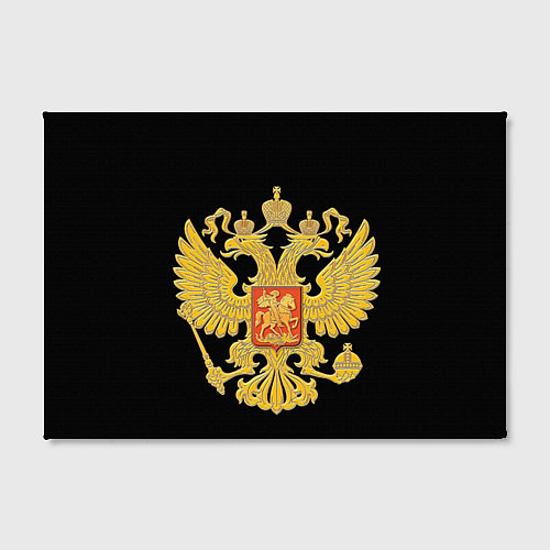 Картина прямоугольная Герб России: золото / 3D-принт – фото 2