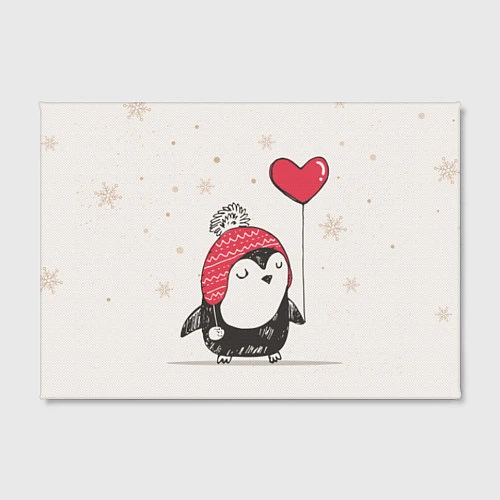 Картина прямоугольная Влюбленный пингвин / 3D-принт – фото 2