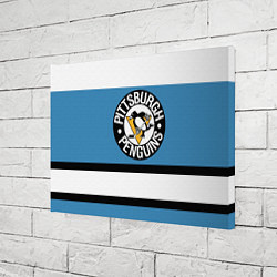 Холст прямоугольный Pittsburgh Penguins: White, цвет: 3D-принт — фото 2