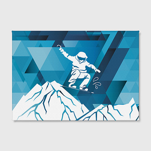 Картина прямоугольная Горы и сноубордист / 3D-принт – фото 2