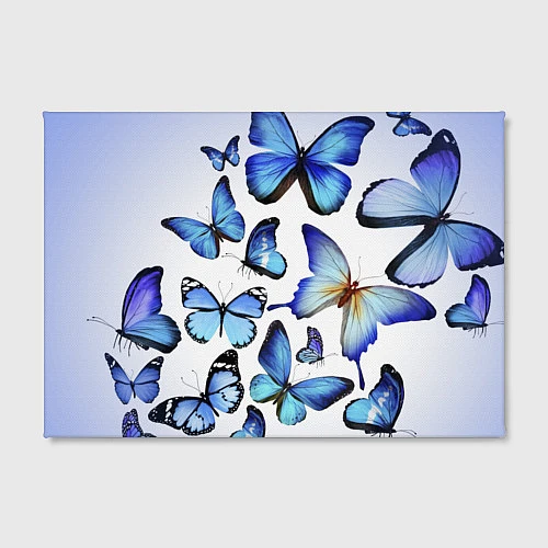 Картина прямоугольная Голубые бабочки / 3D-принт – фото 2