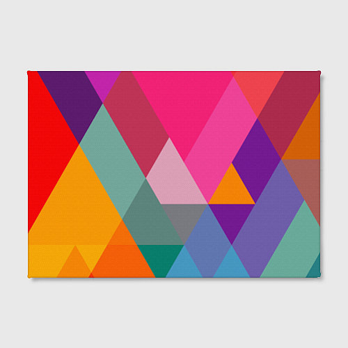 Картина прямоугольная Разноцветные полигоны / 3D-принт – фото 2