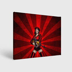 Картина прямоугольная Red alert girl