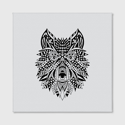 Картина квадратная Расписной волк / 3D-принт – фото 2