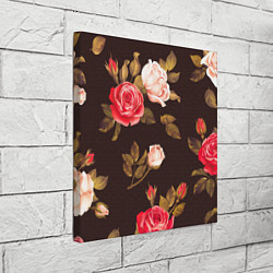 Холст квадратный Мотив из роз, цвет: 3D-принт — фото 2