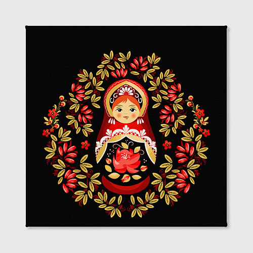 Картина квадратная Матрешка - хохлома / 3D-принт – фото 2