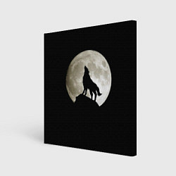 Холст квадратный Moon Wolf, цвет: 3D-принт