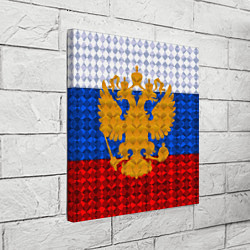 Холст квадратный Россия: полигоны, цвет: 3D-принт — фото 2
