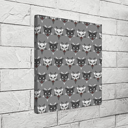Холст квадратный Злые котики, цвет: 3D-принт — фото 2